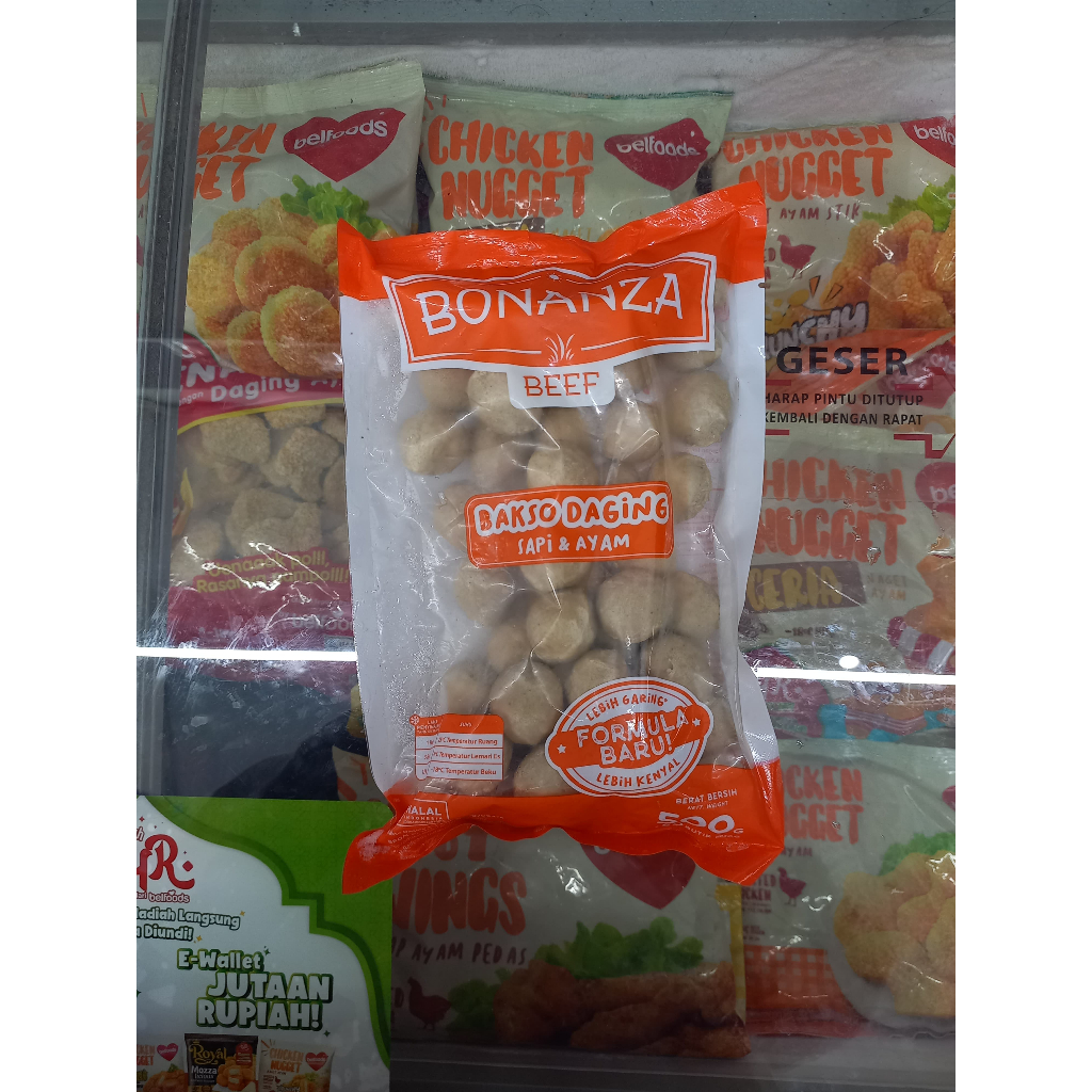

Frozenfood BELFOODS BONANZA Bakso Sapi 500gr