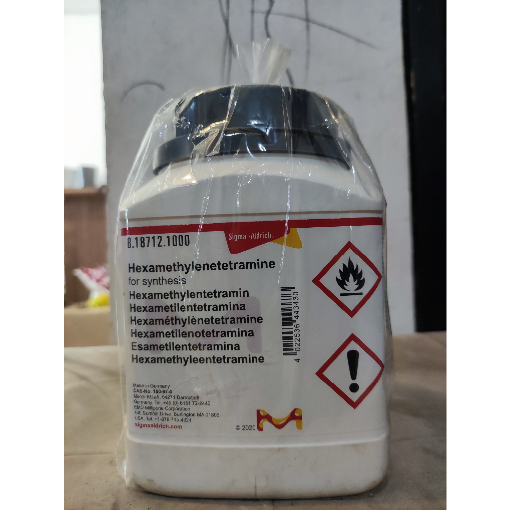 

HEXAMETHYLENETETRAMINE FOR SYNTHESIS 1KG 818712 / SIGMA ALDRICH 8.18712.1000 / C₆H₁₂N₄ / CAS 100-97-0