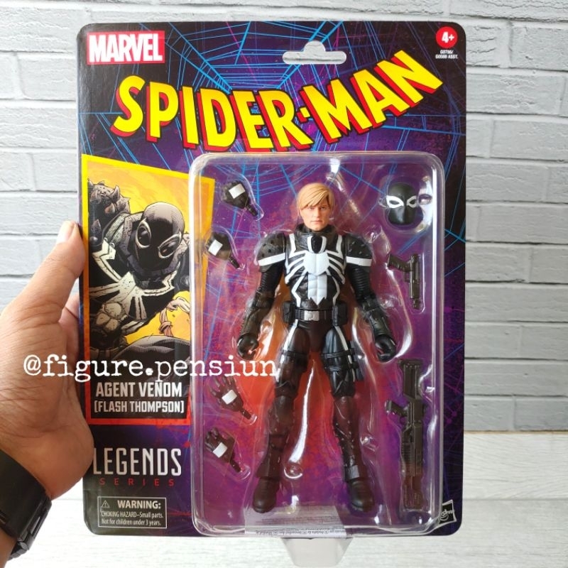MARVEL LEGENDS SPIDER-MAN AGENT VENOM FLASH THOMPSON SPIDERMAN RETRO VINTAGE HASBRO ACTION FIGURE OR