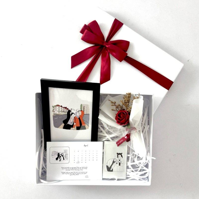 Hampers Gift - Illustrasi Gift - Gift Box Illustration - Birthday/Graduatin/farewell gift - Gift Mur