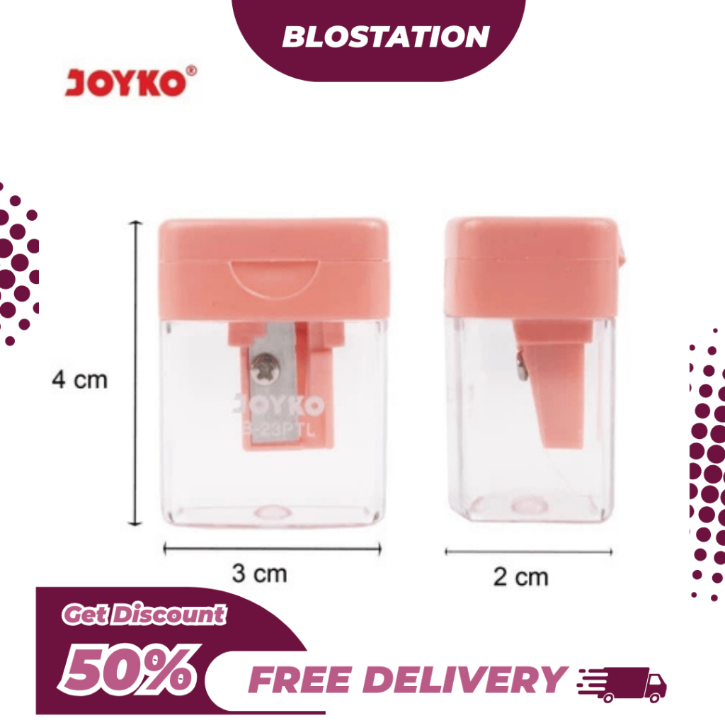 

BT.ID Pengserut Sharpener Joyko B-23PTL / Serutan Rautan Warna Warni Lucu Murah Berkualitas