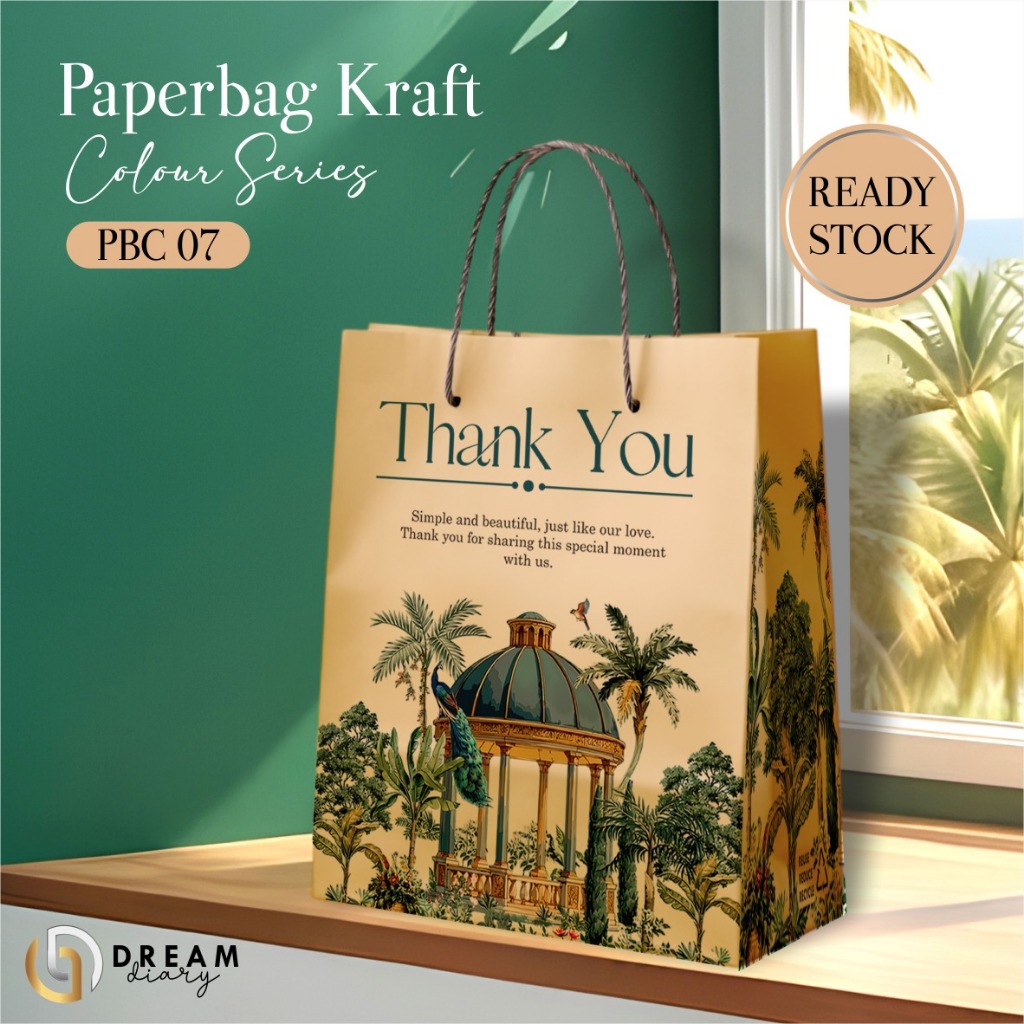 

PAPER BAG AESTHETIC – TAS SOUVENIR PERNIKAHAN / HAMPERS – PAPERBAG PBC 07 – READY STOCK ECER