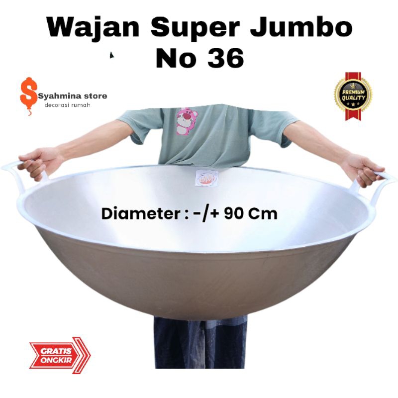 Wajan Katel Super Jumbo No.36 No.34 No.32 No.30 No.28 No.26 No.24 Bahan Alumunium Cor Tebal Kuat