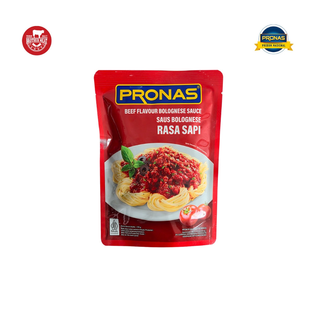 

PRONAS Bolognese Beef Sauce 175gr, Saus dengan Daging Sapi Halal