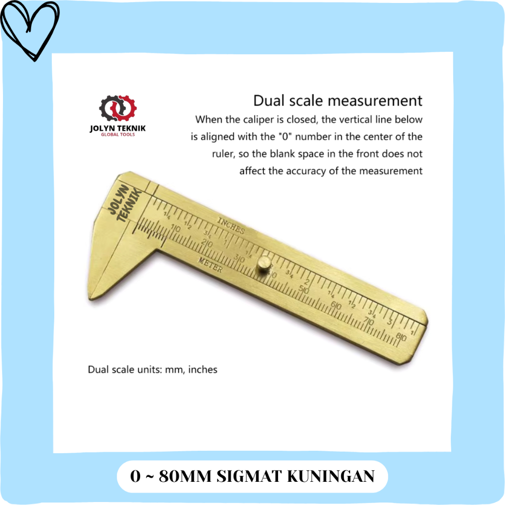 

SIGMAT BAHAN KUNINGAN PENGGARIS MINI PORTABLE 0-80MM JANGKA SORONG VERNIER