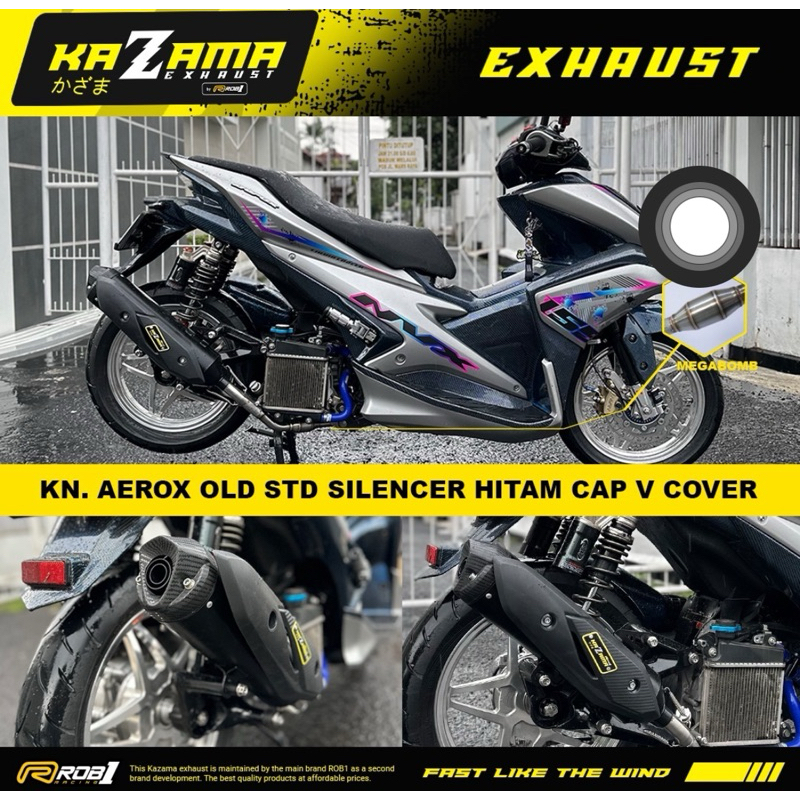 knalpot rob1 aerox old standar racing original kazama