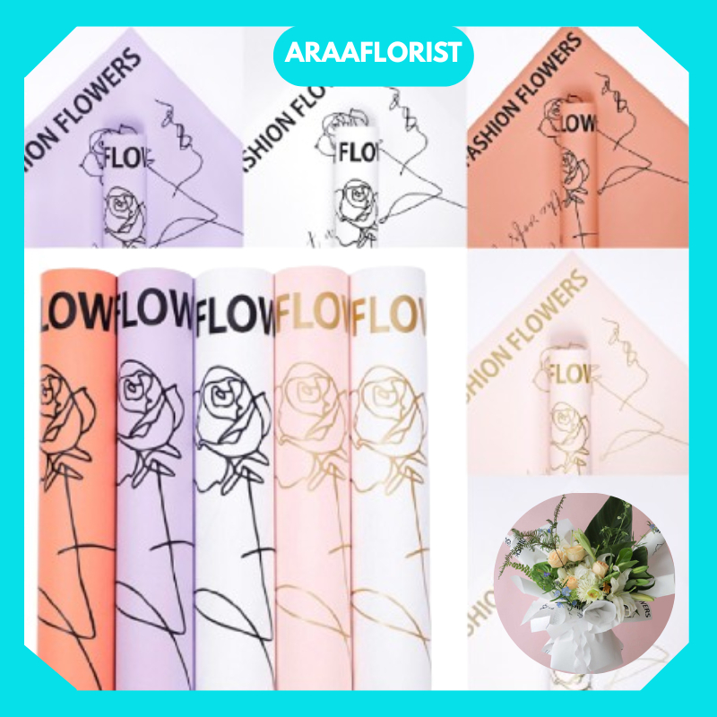 

KB052 20 LEMBAR Kertas Buket Bunga Motif Bunga Hand Bouquet Cellophane Flower Wrapping Paper