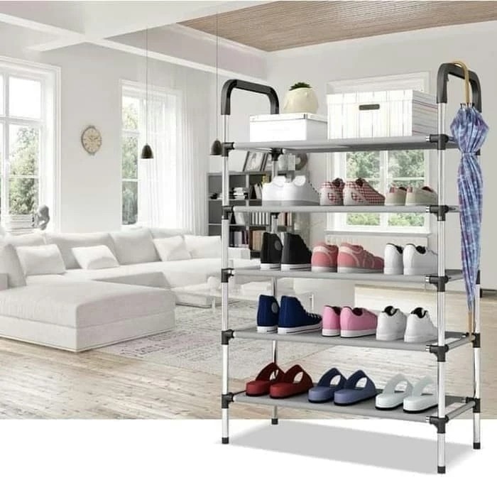 New Product Rak Sepatu Sendal 5 Susun / Rak 5 Susun Serbaguna / Rak Sepatu Susun Dengan Payung