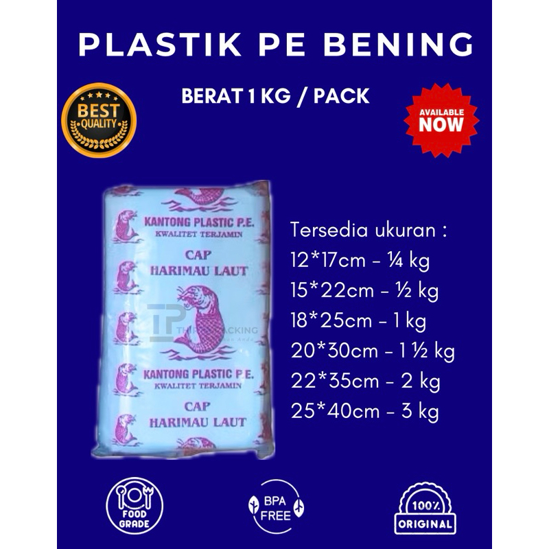 PLASTIK PE BENING TEBAL BERAT 1000 GR / 1 KG