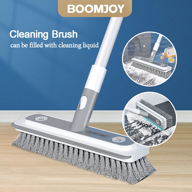 BOOMJOY Sikat lantai/Solusi Pembersih Otomatis/KamarMandi/Berbulu keras/ Sikat dengan pegangan panja