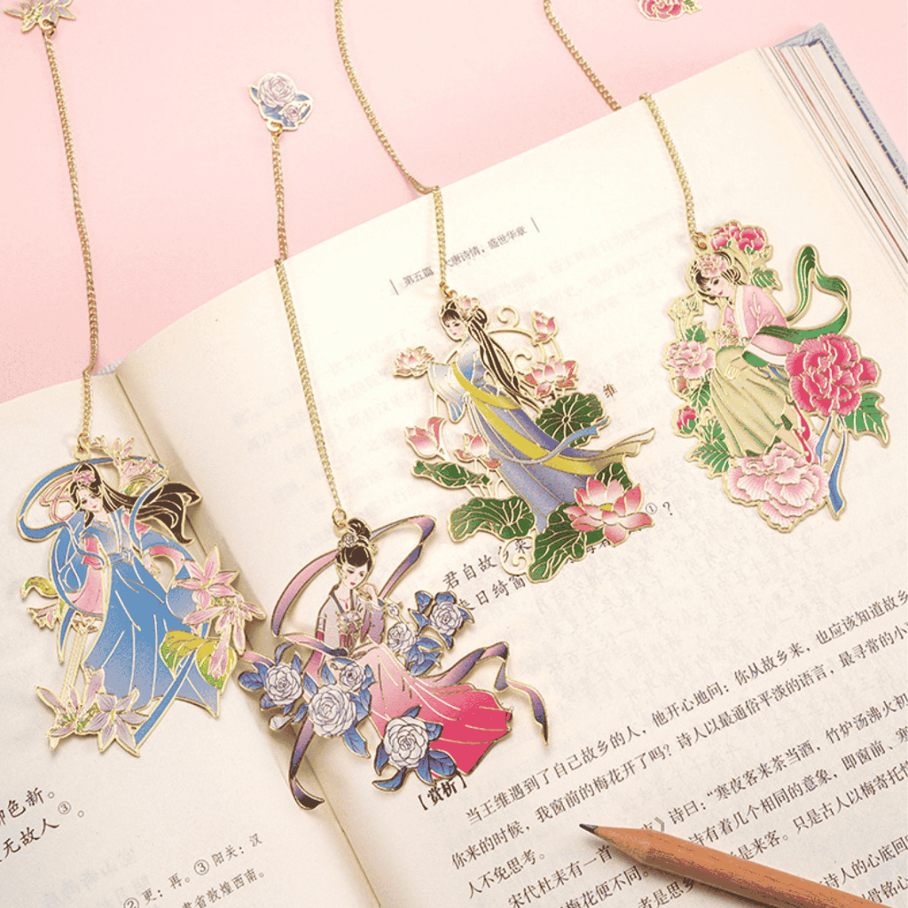 

SPECIALVORYU Pembatas Buku Logam Peri Bunga Wanita Fairy / Bookmark metal / Penanda Buku Mewah