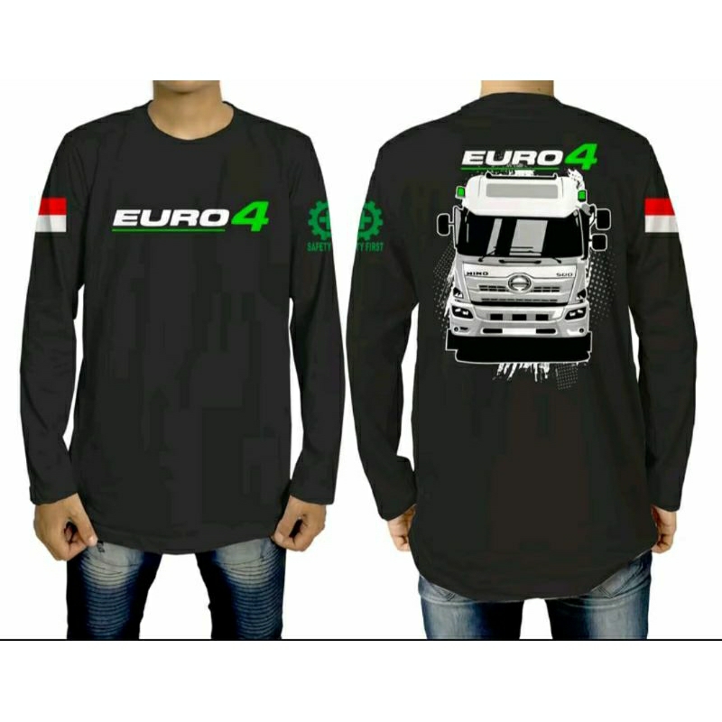 KAOS LENGAN PANJANG EURO 4 // KAOS MOBIL HINO CONTAINER