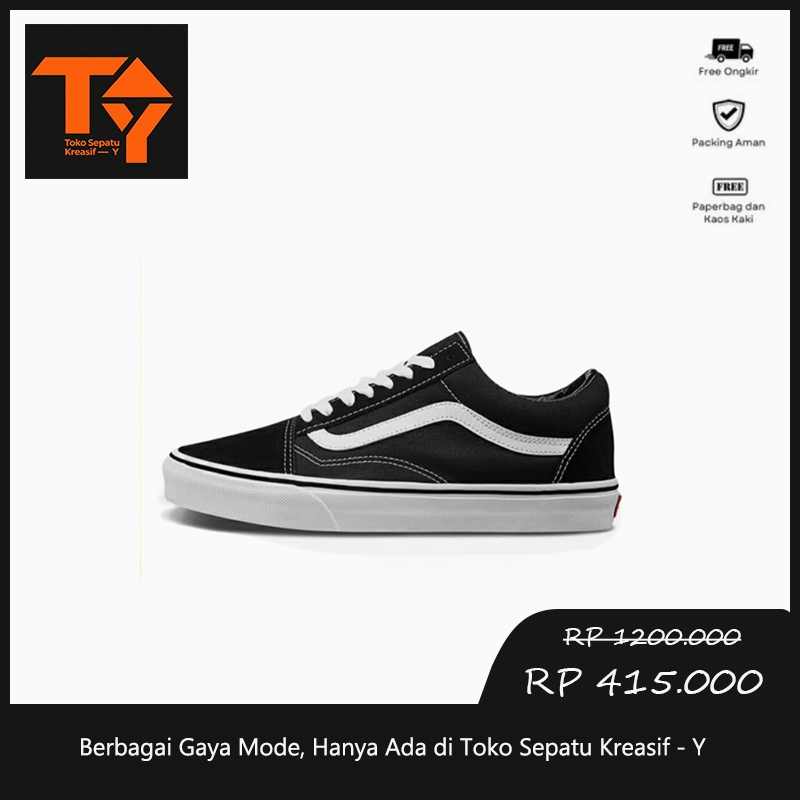 SEPATU VANS OLDSKOOL Hitam/putih, model klasik
