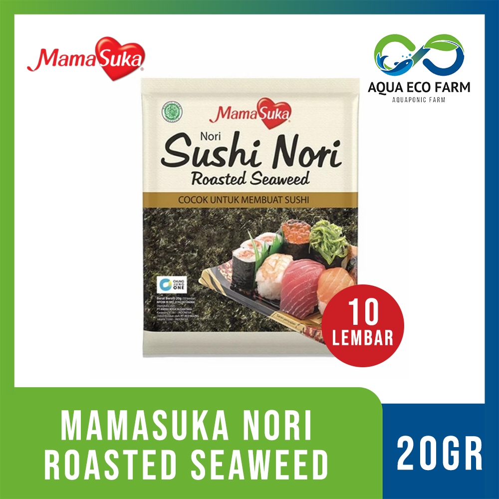 

[Aqua Eco Farm] MAMASUKA Sushi Nori 20Gr 10 Lembar Bandung