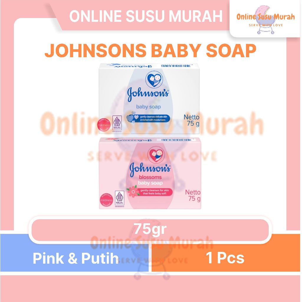 JOHNSON`S BABY SOAP 75GR SABUN BATANG BAYI 75 GR JOHNSON PRLA