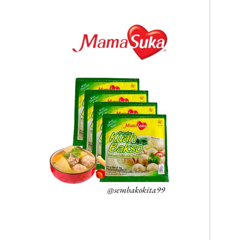 

MAMASUKA Bumbu Instan Bumbu Kuah Bakso & Kuah Sop 1 Renteng isi 12 Pcs