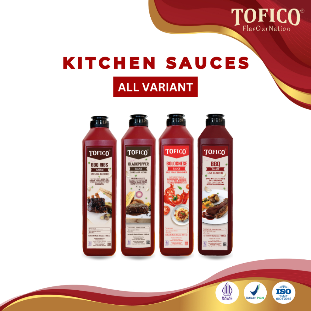 

All Variant Kitchen Sauces Tofico / Semua Varian Masakan Saus Premium Tofico 1 L / Tofico Syrup Official