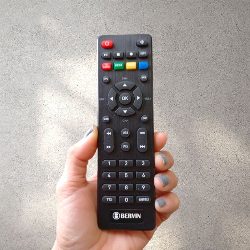 Remot Remote STB DVB-T2 Set Top Bov Digital TV BERVIN