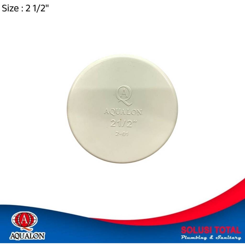 Dop Cap Tutup Pipa PVC Putih 2 1/2" 2 1/2 Inch AQUALON HIDROPONIK