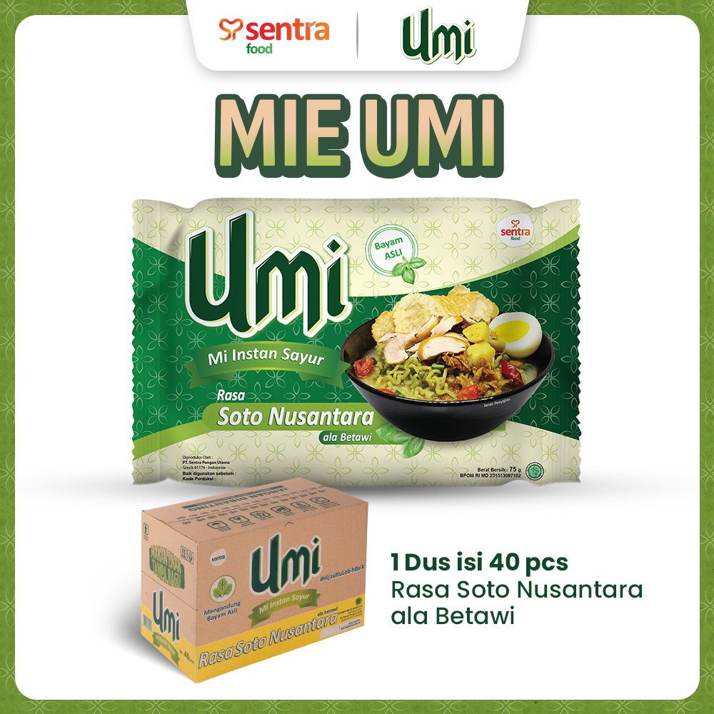 

Mie Umi Soto Nusantara 1 Dus - Mie Instan Rasa Soto - Mie Instan Bayam
