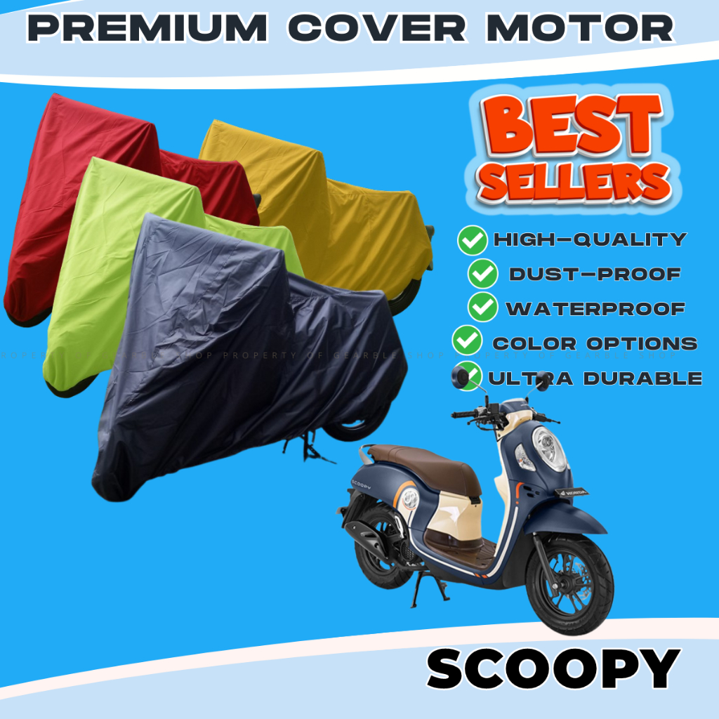 Sarung Penutup Body Cover Motor Scoopy Anti Air Waterproof