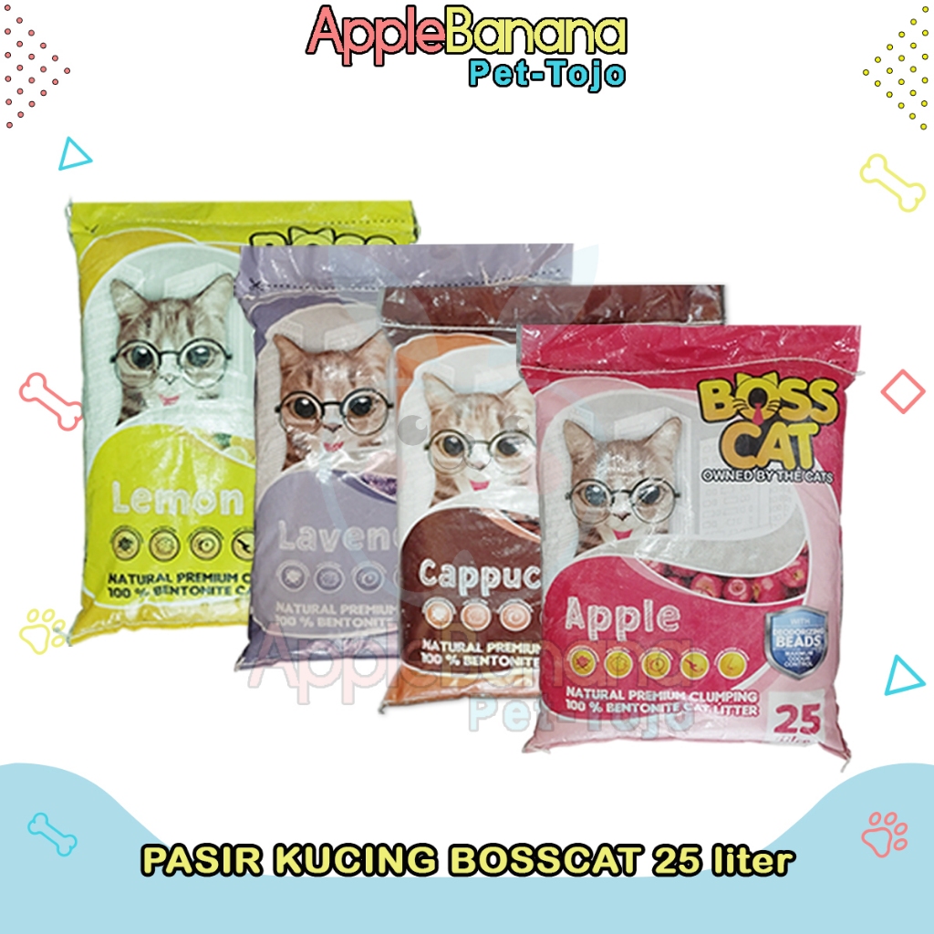 Pasir Kucing Boss cat 25L/20kg | Pasir Kucing Gumpal Wangi Boss Cat 25 L / 20 kg