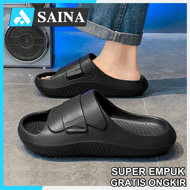PROMO Sandal Pria Keren Terbaru Kekinian Karet Empuk EVA Premium Sepatu Sendal Selop Pria Karet