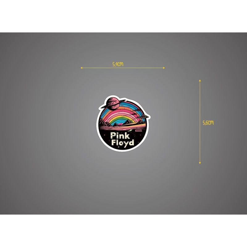 

PINK FLOYD stiker band psychedelic pop rock esthetic tempelan tumbler laptop helm