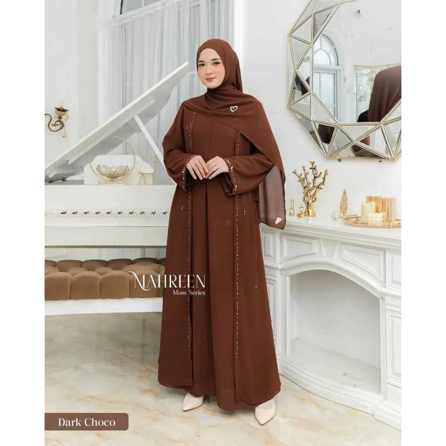 Mahreen gamis abaya lebaran 2025 viral model gamis terbaru/dres wanita kekinian/kondangan pesta simp