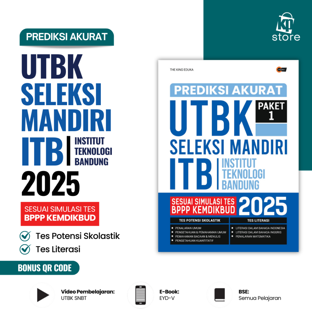 Kawan Pustaka - Soal Prediksi Akurat UTBK Seleksi Mandiri Institut Teknologi Bandung (ITB) 2025