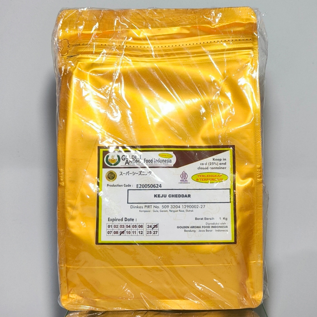 

Bumbu Tabur 1 Kg Rasa Keju Cheddar - Cocok Untuk Aneka Snack, Ayam Shihlin, Penambah Rasa Aneka Makanan Dll, Enak Dan Halal. Kemasan Alumunium Zip Lock.