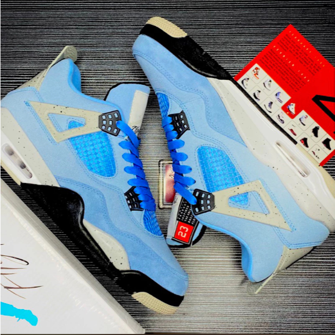 Sepatu Nike Air Jordan 1 Retro 4 University Blue 100% Original Material