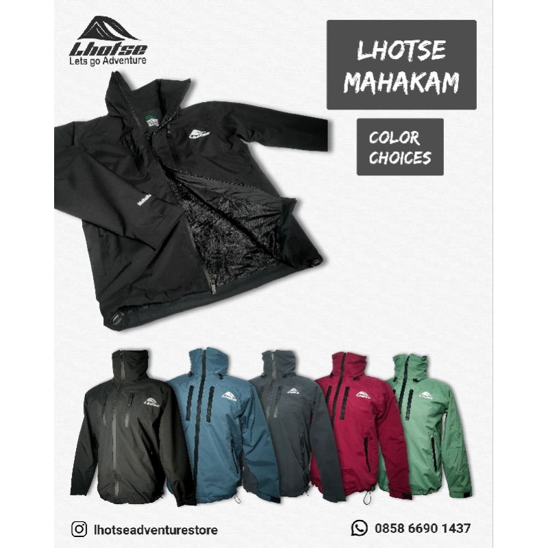 SIZE M- JAKET LHOTSE MAHAKAM POLAR (JAKET  WATERPROOF WINDPROOF FULL SEALING)