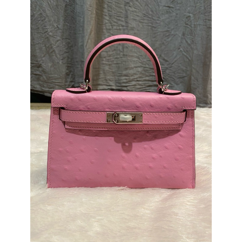 Tas Handmade [No Brand] Kelly Mini Ostrich Top Grade GHW/PHW