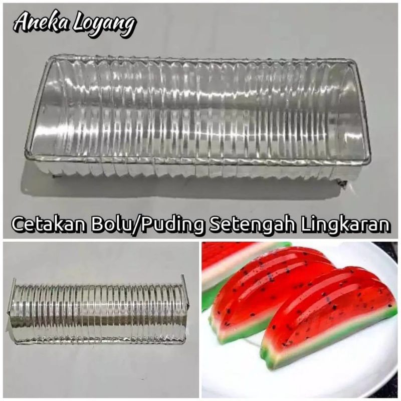 Loyang Bolu Puding Setengah Lingkaran | Cetakan Bolu | Cetakan Puding