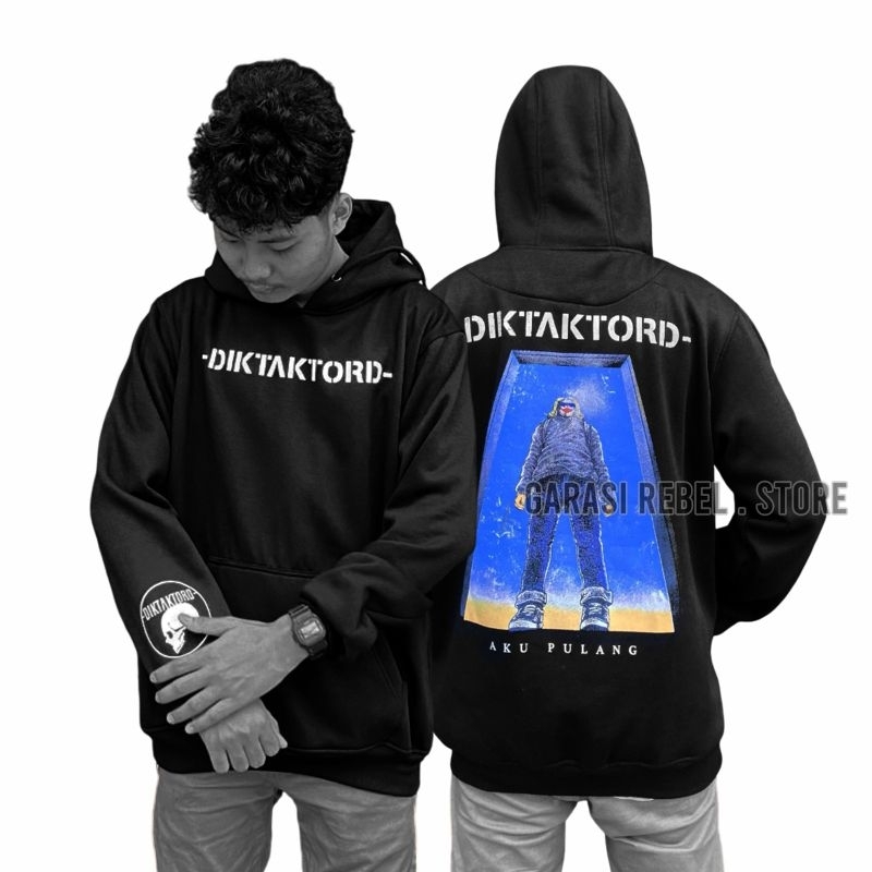Hoodie Pullover Diktaktord Band Punk  X Garasi Rebel Distro Sweater Kasual Spongebob Jaket Distro Ka