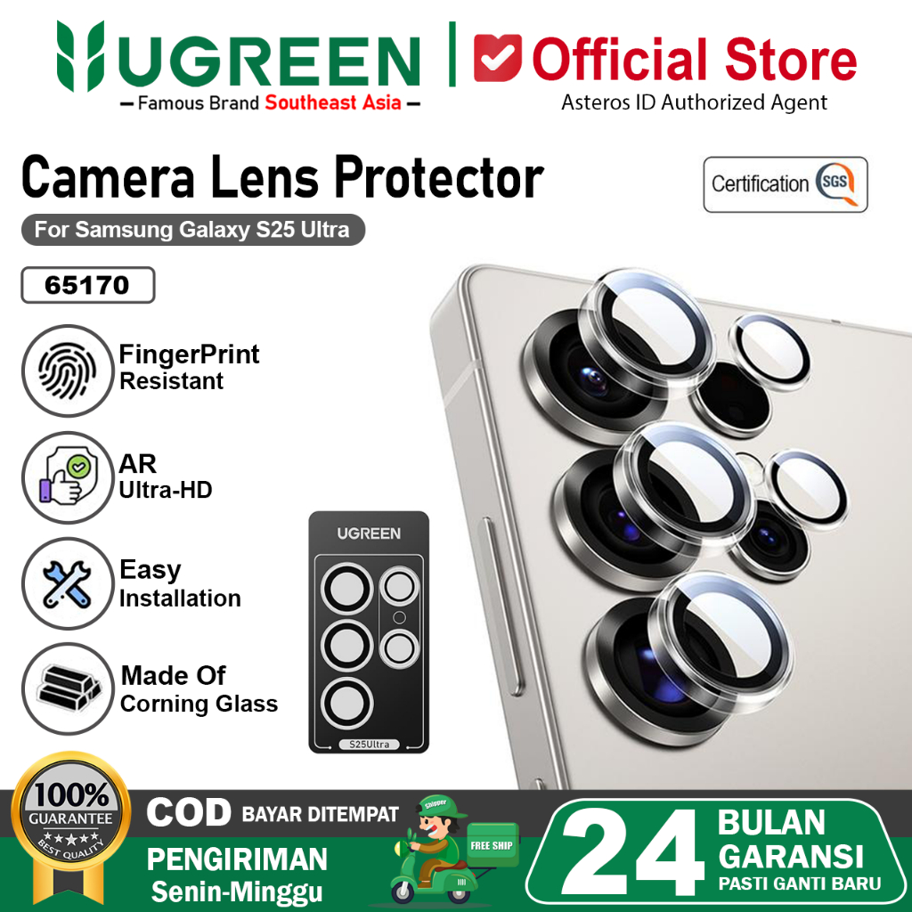 UGREEN Premium Tempered Glass Screen Protector Lens Camera Ultra HD For Samsung S25 Ultra