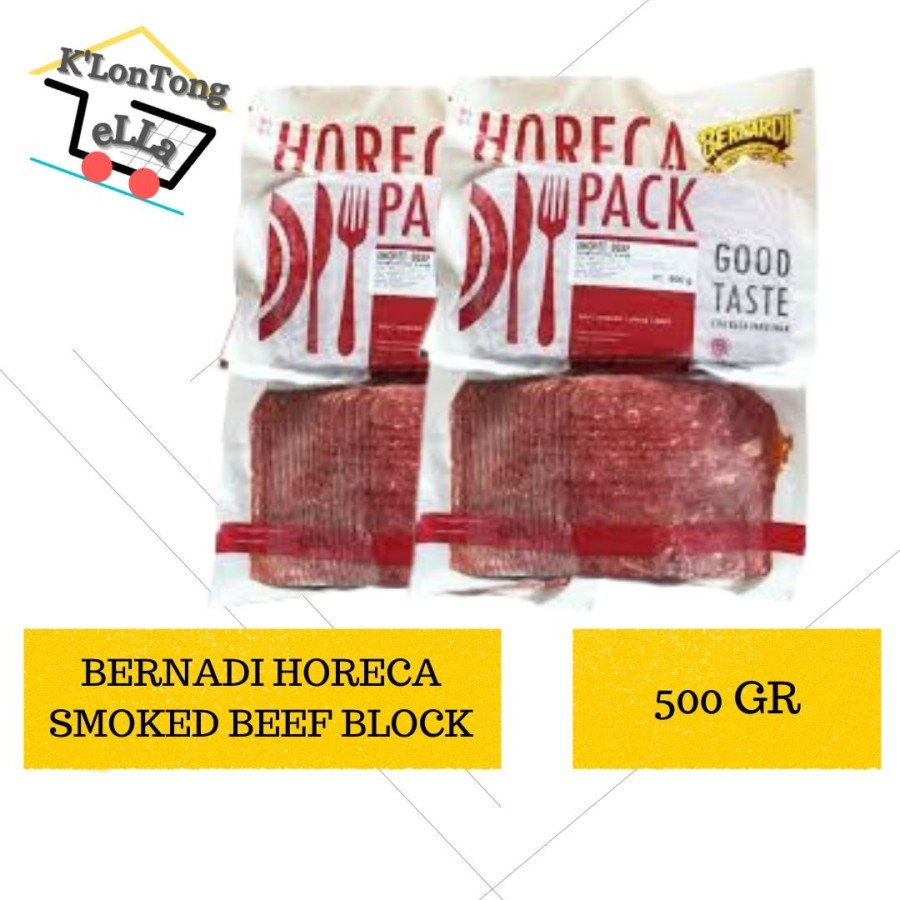 

Smoked Beef Bernardi Horeca Pack Blocked / Kotak 500 Gr