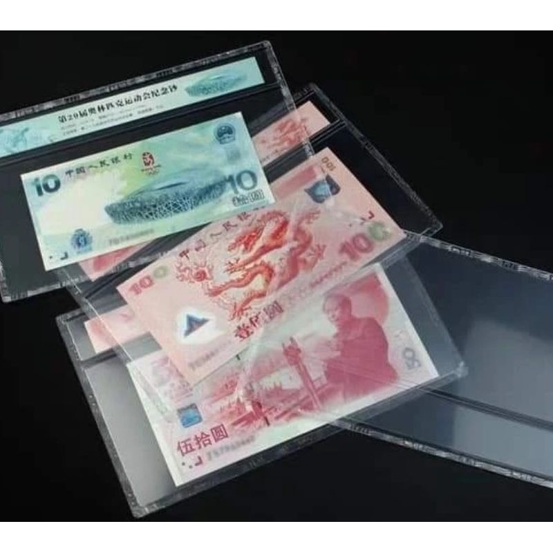 

Plastik Mika Pelindung Uang Kertas Perangko Model PMG 128 x 205 mm Bijian Eceran