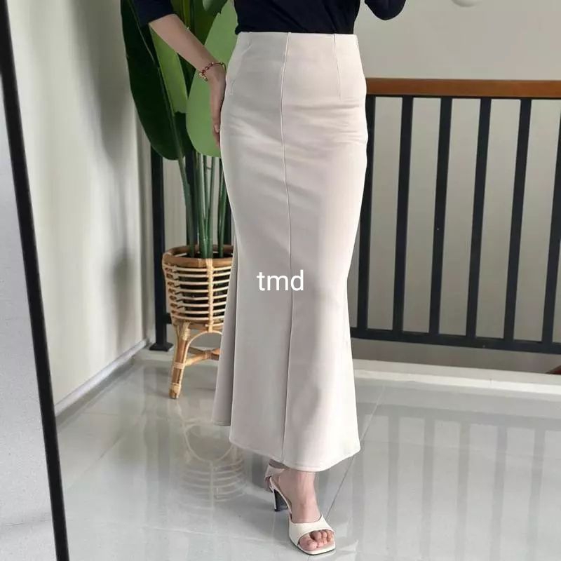 mermaid rok skirt wanita rok mermaid scuba highwais