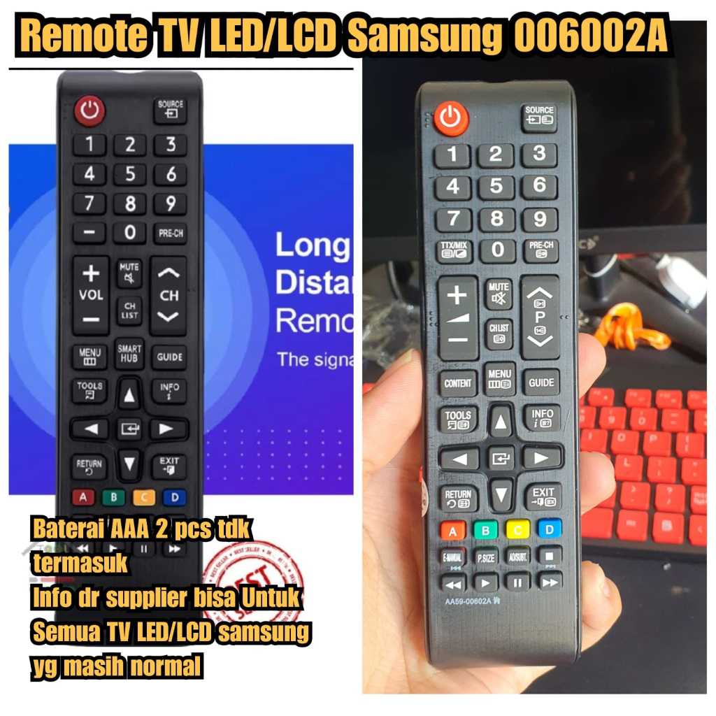 Remot tv samsung lcd led semua tv led dan lcd samsung Remote TV Samsung LCD LED 00602A