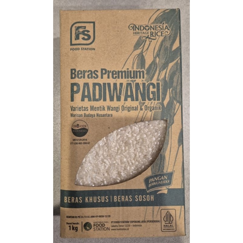 

Beras Premium FS PADIWANGI Dari Varietas Mentik Wangi Original Dan Organik Warisan Budaya Nusantara 1 Kg - RM.