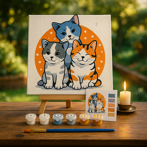 

SFO - DIY Paint By Numbers Kit 1 Set - Little Cat AB