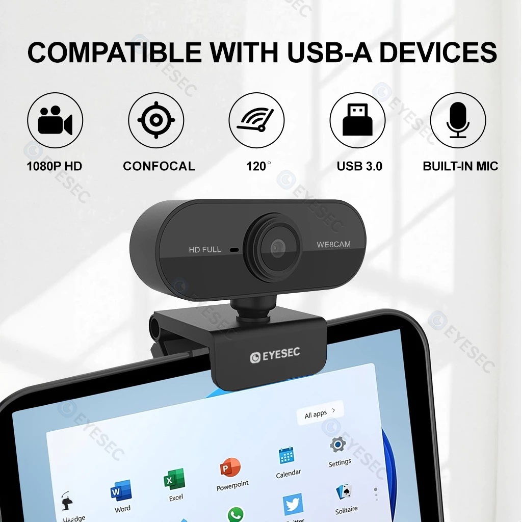Webcam Laptop Kamera mini Microphone Camera Mic 4k PC  360 plug kamera live streaming
