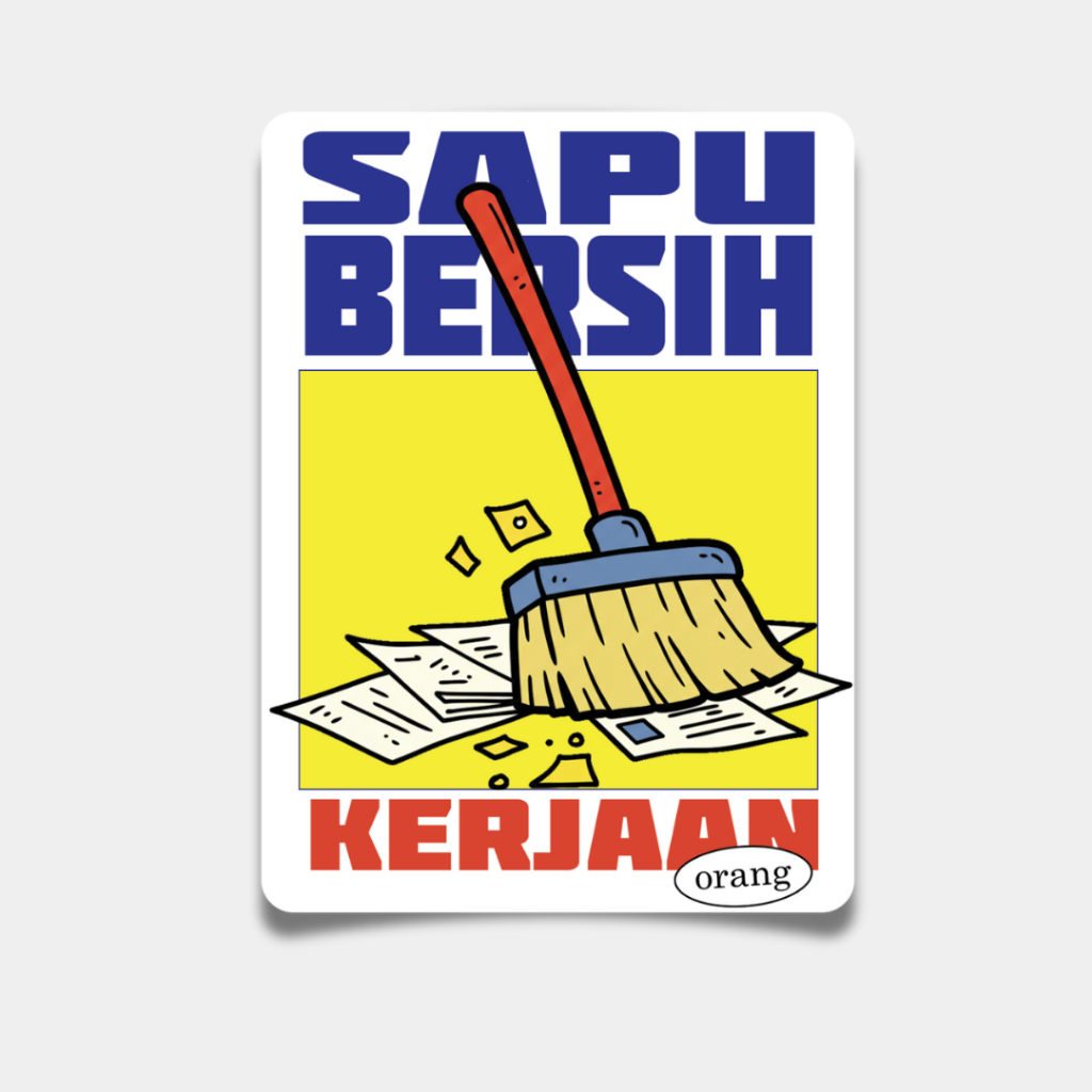 

Stiker Kantoran - “Kerja Kok Gini” Series - Bersih Bersih