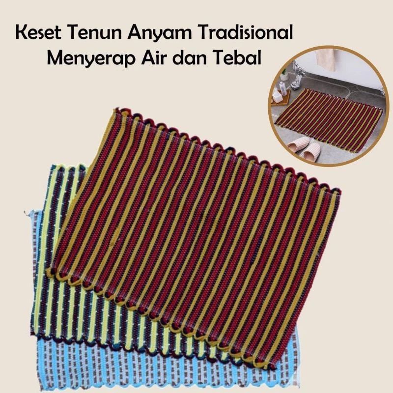 Promo keset anyam / keset tenun premium / keset kaki / keset kamar mandi nyerap air dan tebal