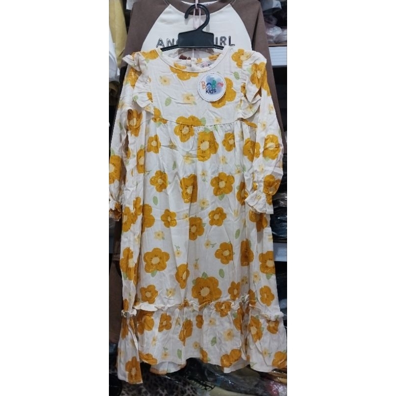 baju gamis  baju muslim perempuan motif bunga