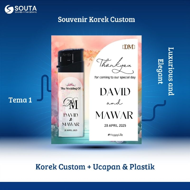 [ Minim Order 50 Pcs ] Souvenir Pernikahan | Souvenir Custom | Souvenir Korek
