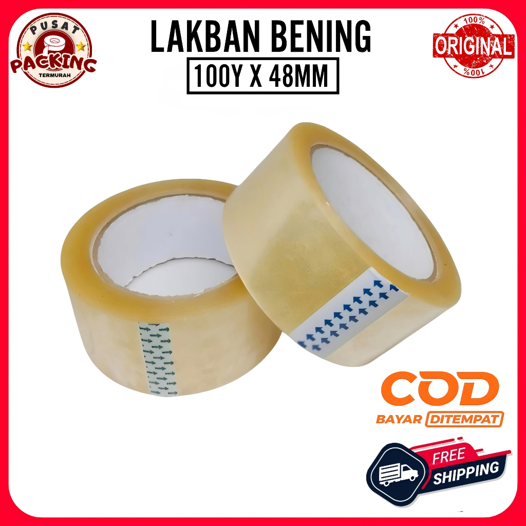 

LAKBAN BENING 48MM X 100 YARD ECONOMIS | SOLASI BENING 2 INCH