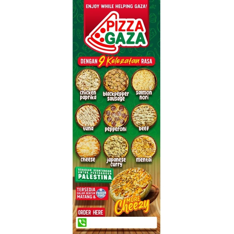 

Pizza gaza ukuran 15cm small mateng
